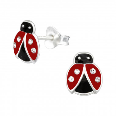 Ladybug - 925 Sterling Silver Kids Ear Studs SD40647