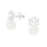 Snowflake - 925 Sterling Silver Kids Ear Studs SD40674