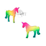 Unicorn - 925 Sterling Silver Kids Ear Studs SD40906