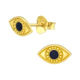 Evil Eye - 925 Sterling Silver Kids Ear Studs SD40969