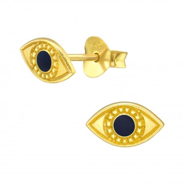 Evil Eye - 925 Sterling Silver Kids Ear Studs SD40969