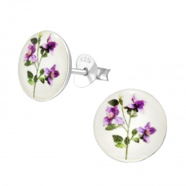 Flower - 925 Sterling Silver Kids Ear Studs SD41126