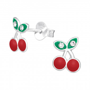 Cherry - 925 Sterling Silver Kids Ear Studs SD41457