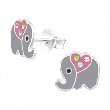 Elephant - 925 Sterling Silver Kids Ear Studs SD41497