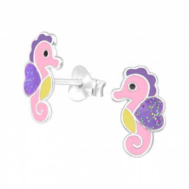 Seahorse - 925 Sterling Silver Kids Ear Studs SD41501