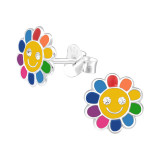 Flower - 925 Sterling Silver Kids Ear Studs SD41508