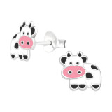 Cow - 925 Sterling Silver Kids Ear Studs SD41511