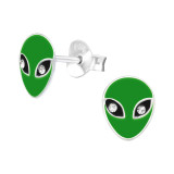 Alien - 925 Sterling Silver Kids Ear Studs SD41513