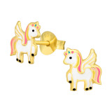 Unicorn - 925 Sterling Silver Kids Ear Studs SD41746