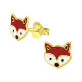 Fox - 925 Sterling Silver Kids Ear Studs SD41751