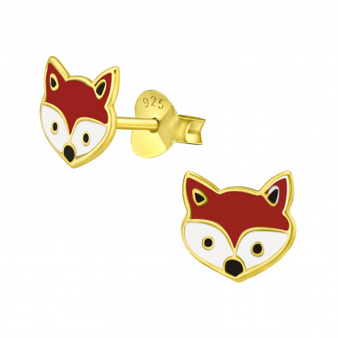 Fox - 925 Sterling Silver Kids Ear Studs SD41751