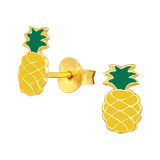Pineapple - 925 Sterling Silver Kids Ear Studs SD41759