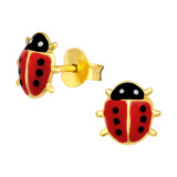 Ladybug - 925 Sterling Silver Kids Ear Studs SD41760