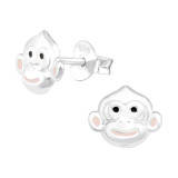 Monkey - 925 Sterling Silver Kids Ear Studs SD42022
