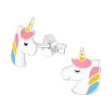 Unicorn - 925 Sterling Silver Kids Ear Studs SD42170