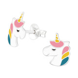 Unicorn - 925 Sterling Silver Kids Ear Studs SD42170