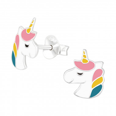 Unicorn - 925 Sterling Silver Kids Ear Studs SD42170