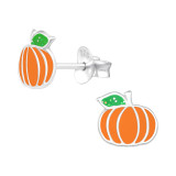 Pumpkin - 925 Sterling Silver Kids Ear Studs SD42171