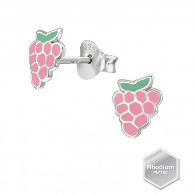 Grapes - 925 Sterling Silver Kids Ear Studs SD42195