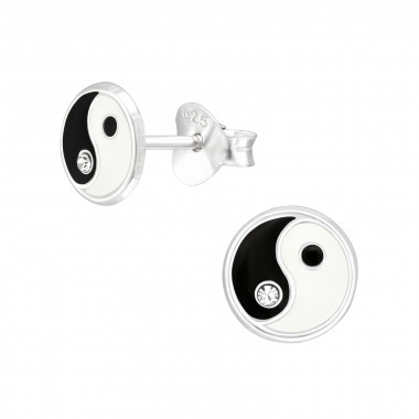 Yin-Yang - 925 Sterling Silver Kids Ear Studs SD42411