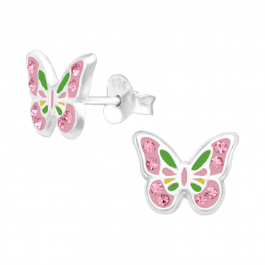 Butterfly - 925 Sterling Silver Kids Ear Studs SD42418