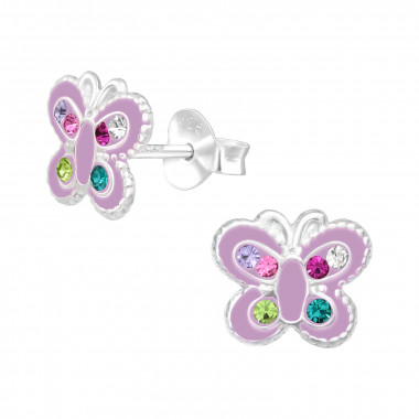 Butterfly - 925 Sterling Silver Kids Ear Studs SD42425