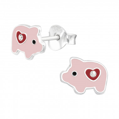 Pig - 925 Sterling Silver Kids Ear Studs SD42751