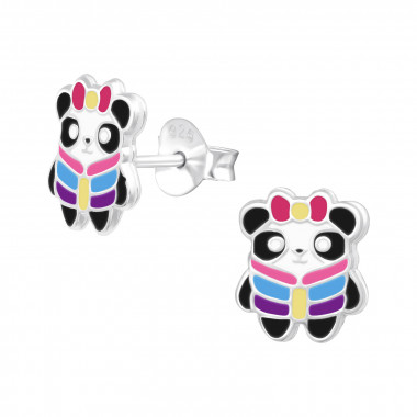 Panda - 925 Sterling Silver Kids Ear Studs SD42757