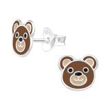 Bear - 925 Sterling Silver Kids Ear Studs SD42759