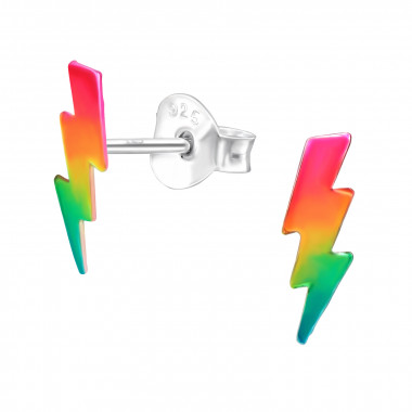 Lightning Bolt - 925 Sterling Silver Kids Ear Studs SD42900