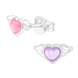 Heart - 925 Sterling Silver Kids Ear Studs SD42901