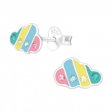 Cloud - 925 Sterling Silver Kids Ear Studs SD42902