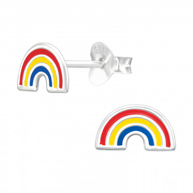 Rainbow - 925 Sterling Silver Kids Ear Studs SD42905