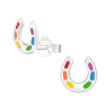 Horseshoe - 925 Sterling Silver Kids Ear Studs SD42913