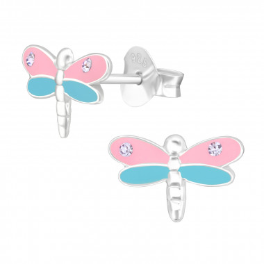 Dragonfly - 925 Sterling Silver Kids Ear Studs SD42915