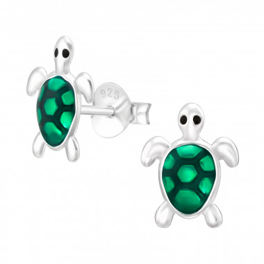 Turtle - 925 Sterling Silver Kids Ear Studs SD42923