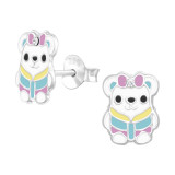 Bear - 925 Sterling Silver Kids Ear Studs SD43037