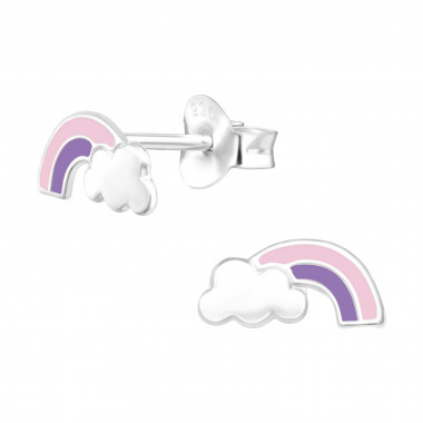 Rainbow - 925 Sterling Silver Kids Ear Studs SD43127