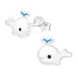 Whale - 925 Sterling Silver Kids Ear Studs SD43128