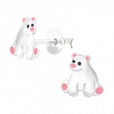 Bear - 925 Sterling Silver Kids Ear Studs SD43129