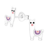 Alpaca - 925 Sterling Silver Kids Ear Studs SD43132