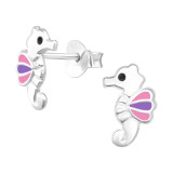 Seahorse - 925 Sterling Silver Kids Ear Studs SD43133