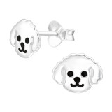 Dog - 925 Sterling Silver Kids Ear Studs SD43135