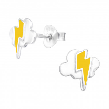 Lightning Bolt - 925 Sterling Silver Kids Ear Studs SD43136