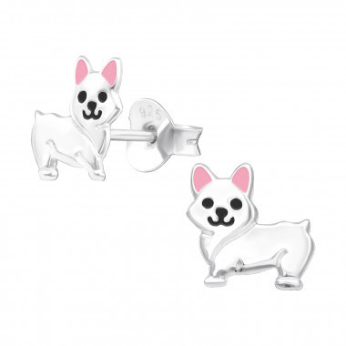 Dog - 925 Sterling Silver Kids Ear Studs SD43137