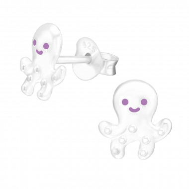 Octopus - 925 Sterling Silver Kids Ear Studs SD43140