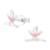 Gymnastics Girl - 925 Sterling Silver Kids Ear Studs SD43141