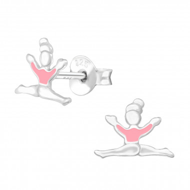 Gymnastics Girl - 925 Sterling Silver Kids Ear Studs SD43141