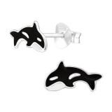 Orca Whale - 925 Sterling Silver Kids Ear Studs SD43144