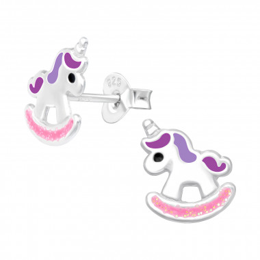 Unicorn - 925 Sterling Silver Kids Ear Studs SD43149